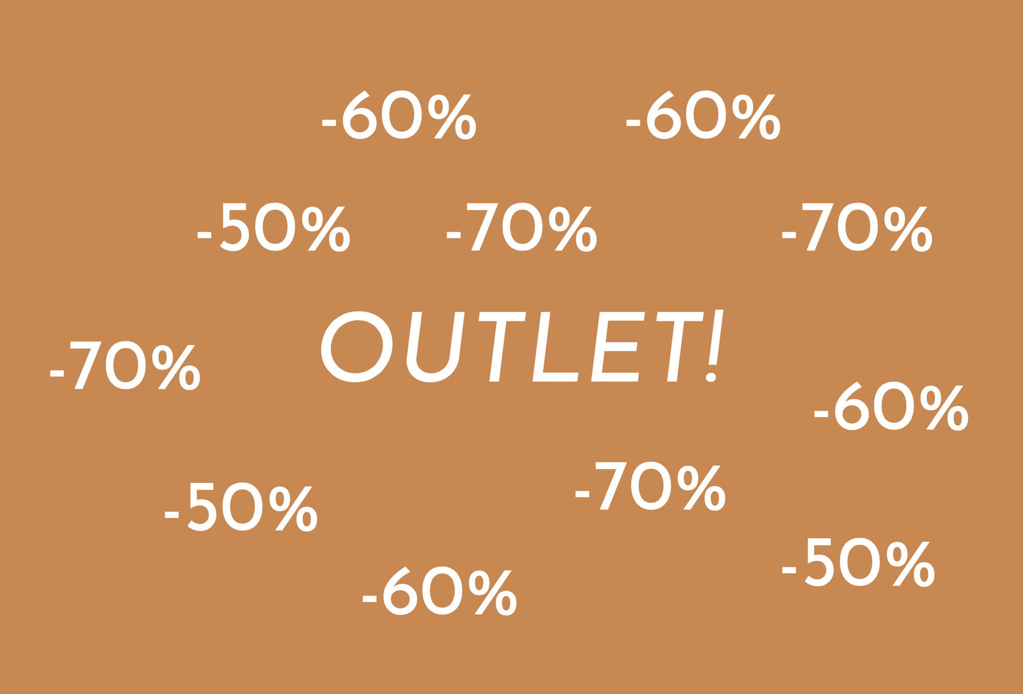 OUTLET -50%, -60%, -70%