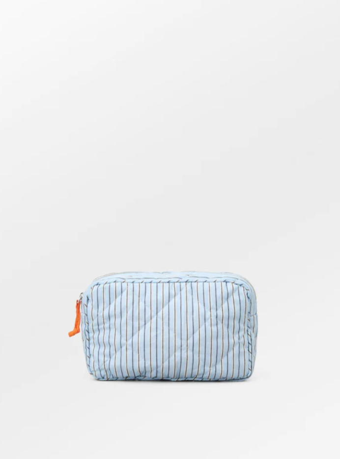BeckSøndergaard Stripel mini Malin Bag kosmetikk bag i blått