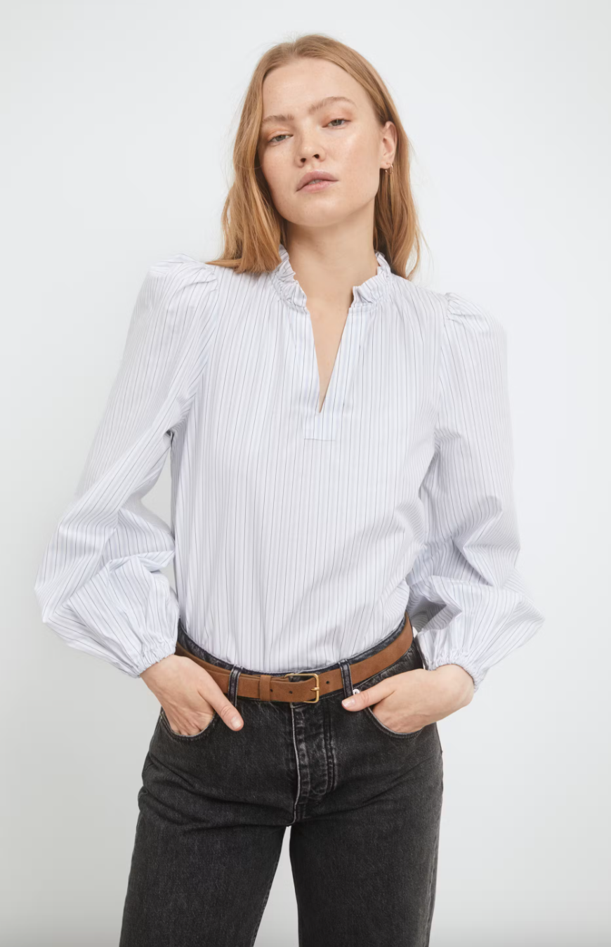 Infinity blouse navy stripe 51593