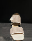 Laura Bellariva Åpen sandal med hæl farge ivory