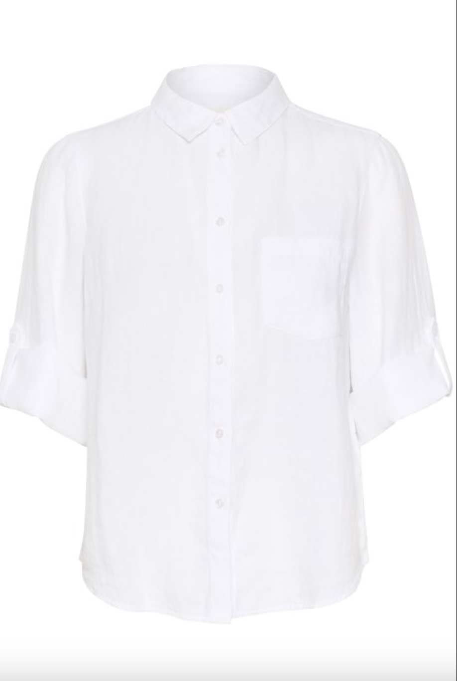 Part Two Cindie linen shirt bright white