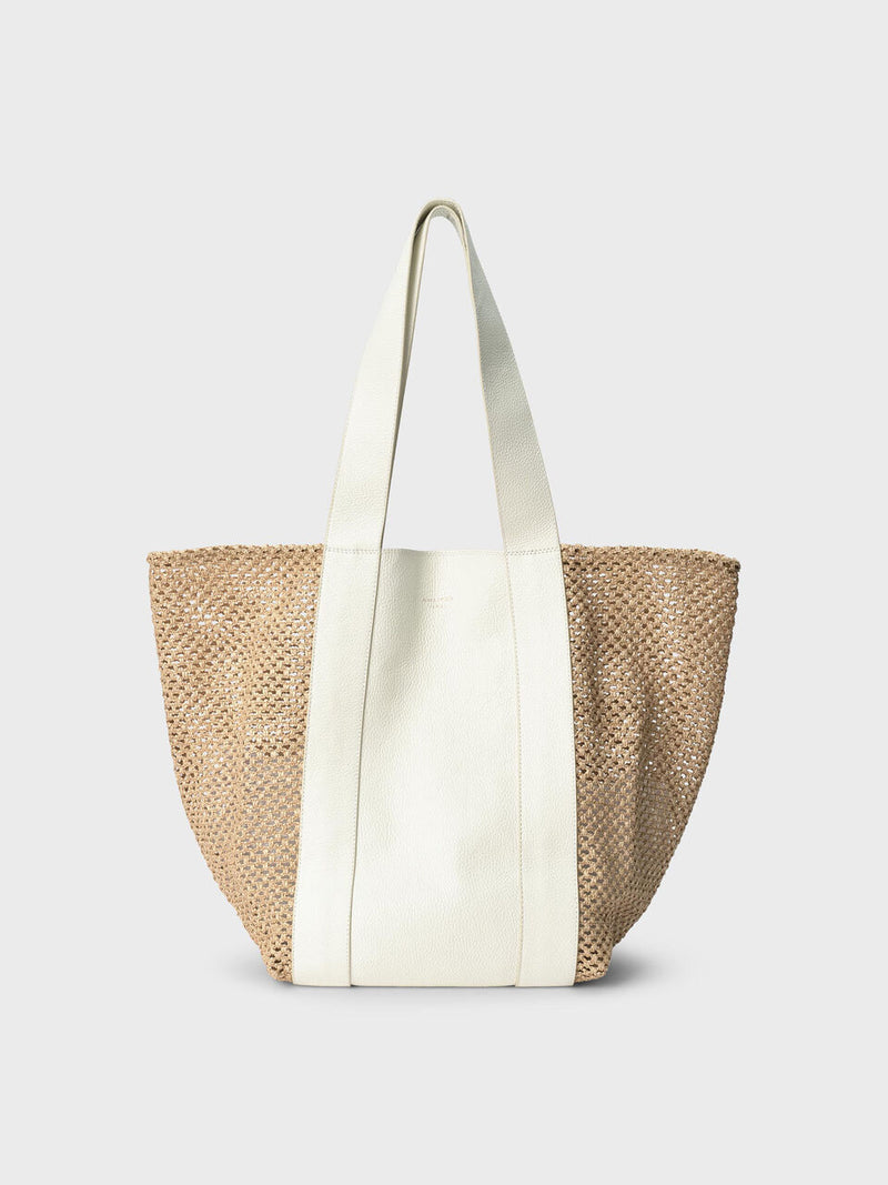 BY MALENE BIRGER |DENILA LEATHER BAGS TINTED WHITE