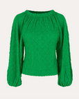 SAM BLOUSE DRY TEXTURED COTTON, CLASSIC GREEN