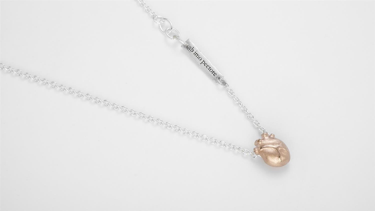 SMALL ROSE ANATOMIC HEART NECKLACE