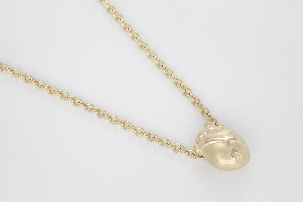 Anatomic heart necklace small 7218 45 / 50 / 55 cm 925 Sterling Silver with 18 karat gold plating