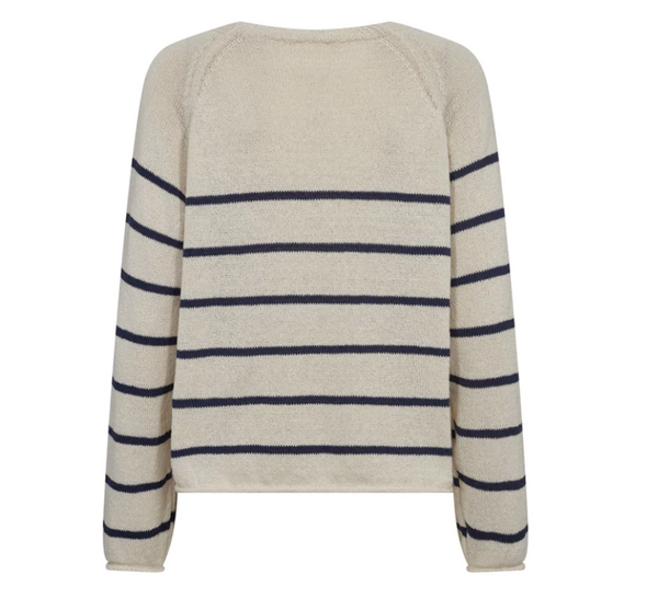 Lina sweater g1812 offwhite/navy stripes