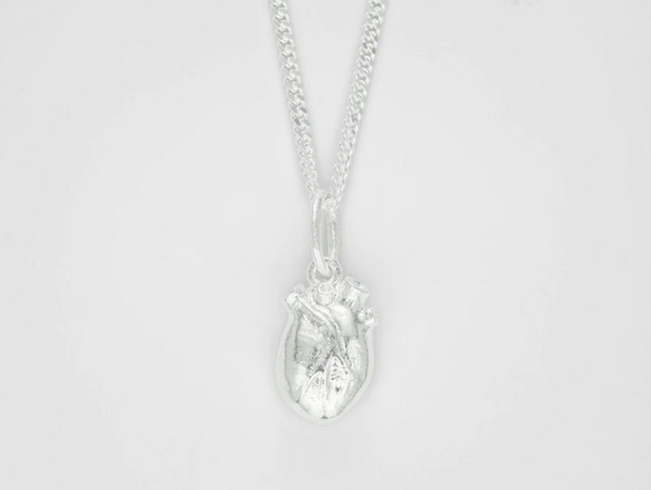 ICONIC HUMAN HEART NECKLACE 925 STERING SILVER  MEDIUM 23007