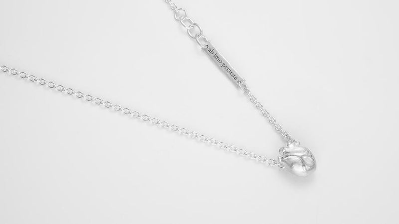 SMALL ANATOMIC HEART NECKLACE SILVER 7214