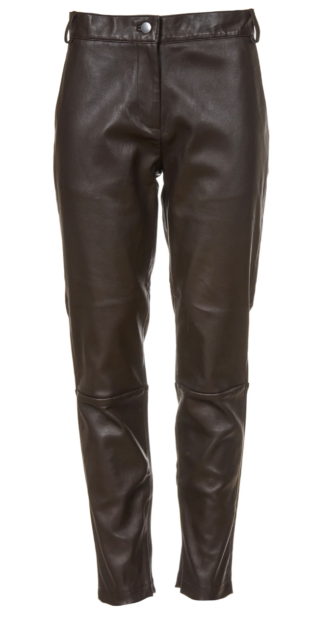 STELLA LEATHER TROUSERS BROWN