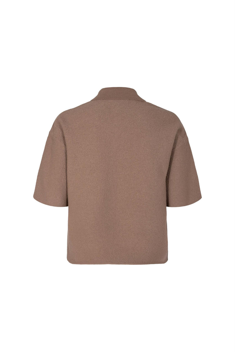 LUCCA KNIT BLOUSE TAUPE